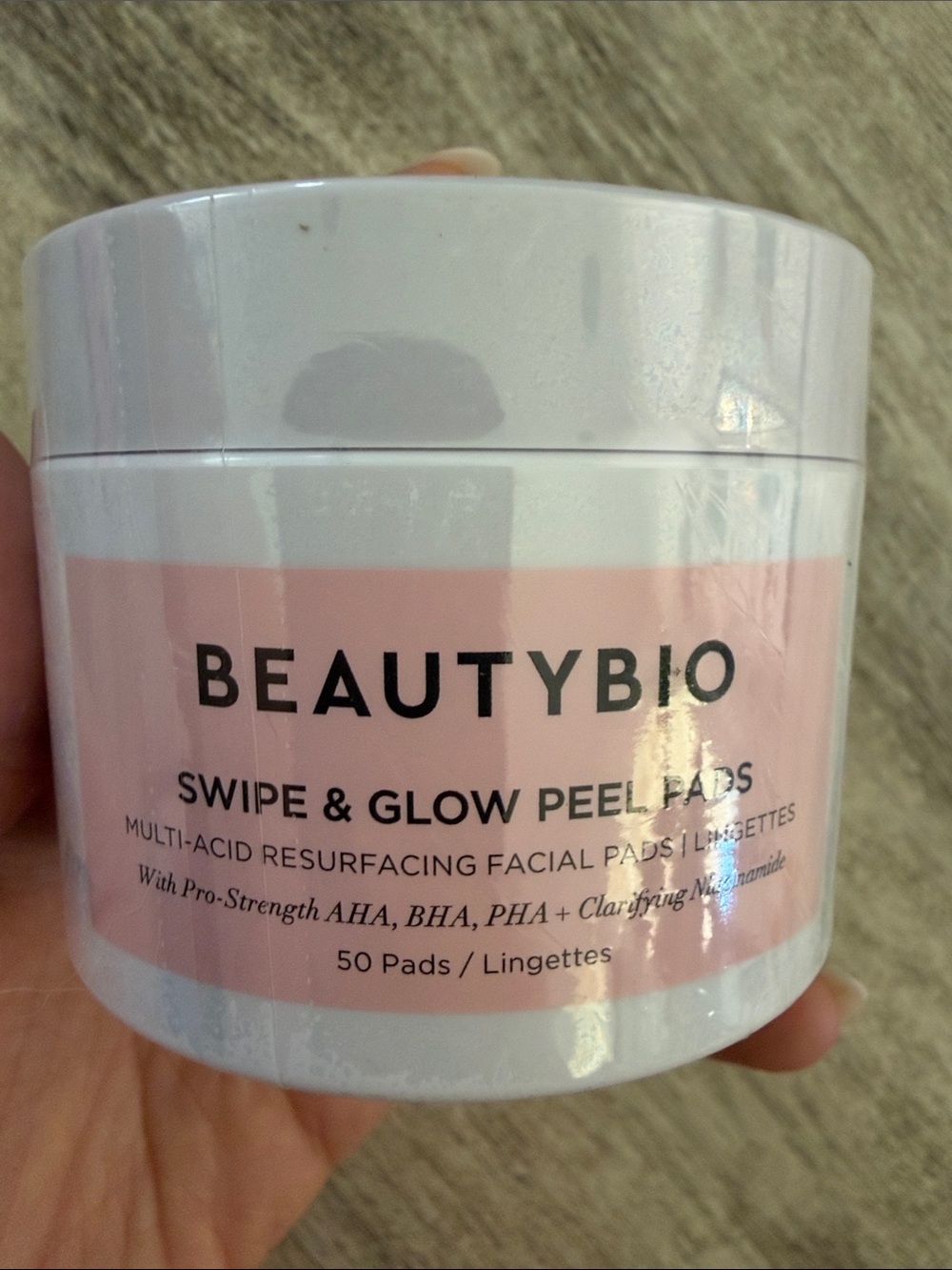 BeautyBio Swipe & Glow Peel Pads – Pink Facial Resurfacing Pads